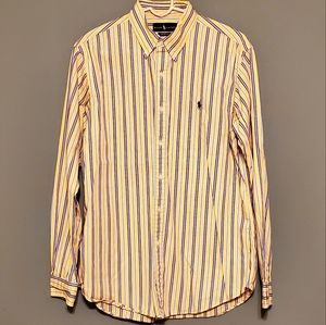 Ralph Lauren Vintage Long Sleeve Custom Fit Shirt Size Large